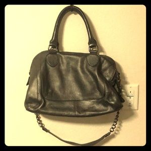 Audrey Brooke Gray Leather Bag